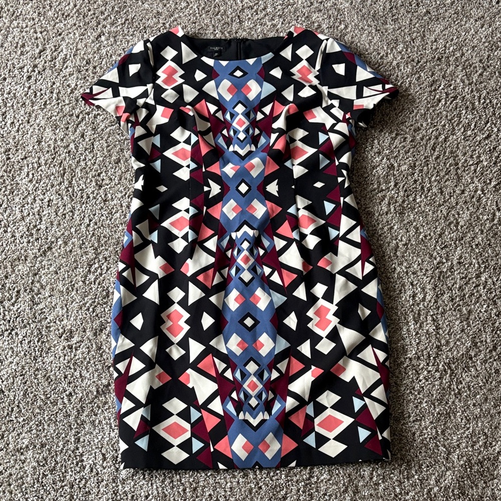 Talbots Multicolor Geometric Dress